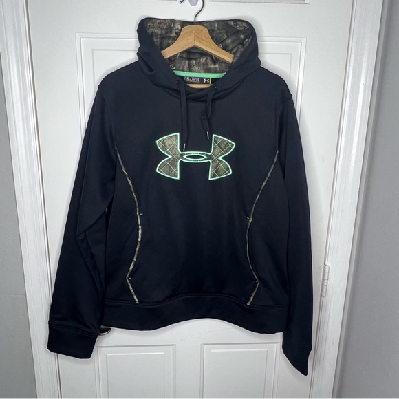 Under Armour women’s pull over sweater with hoodie, size extra large gray - Picture 4 of 5